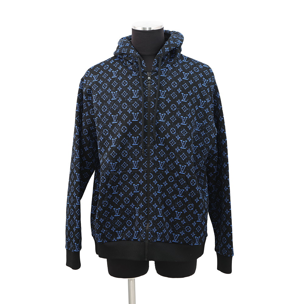 ルイヴィトン パーカー モノグラム ジップアップ フーディ メンズXL LOUIS VUITTON ヴィトン 黒 【安心保証】 【中古】 ルイ・ヴィトン パーカー メンズ LOUIS VUITTON PANTS