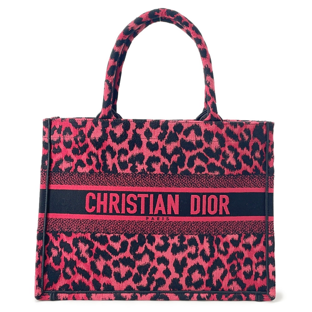 クリスチャン・ディオール トートバッグ ブックトート レオパード ミディアム M1296ZRHM Christian Dior ヒョウ柄 黒 【安心保証】 【中古】 クリスチャン・ディオール バッグ レディース Christian Dior BAG