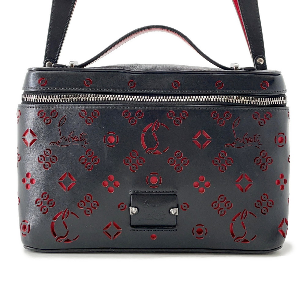 クリスチャン・ルブタン ハンドバッグ パンチングロゴ スタッズ Christian Louboutin 2way 黒 【安心保証】 【中古】 クリスチャン・ルブタン バッグ Christian Louboutin BAG