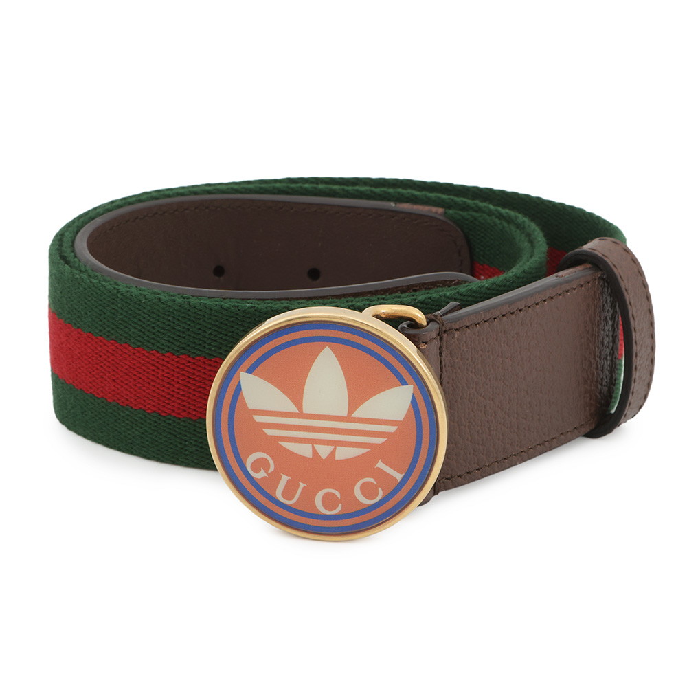 グッチ べルト アディダスコラボ シェリーライン キャンバス サイズ90 GUCCI メンズ adidas 【安心保証】 【中古】 グッチ べルト GUCCI