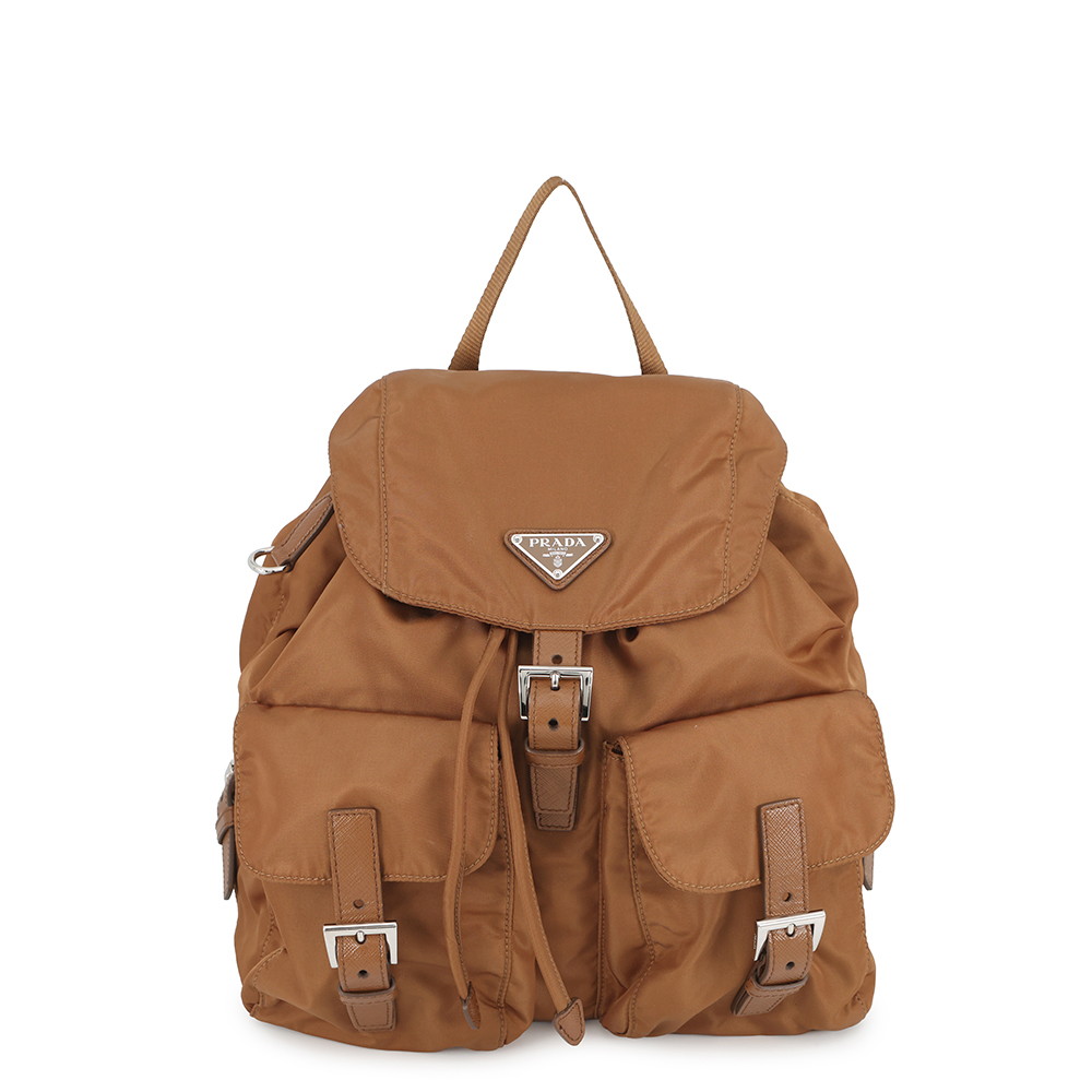 プラダ リュック ミディアム Re-Nylon バックパック ナイロン 1BZ811 PRADA リュックサック ブラウン バッグ 【安心保証】 【中古】 プラダ バッグ PRADA BAG