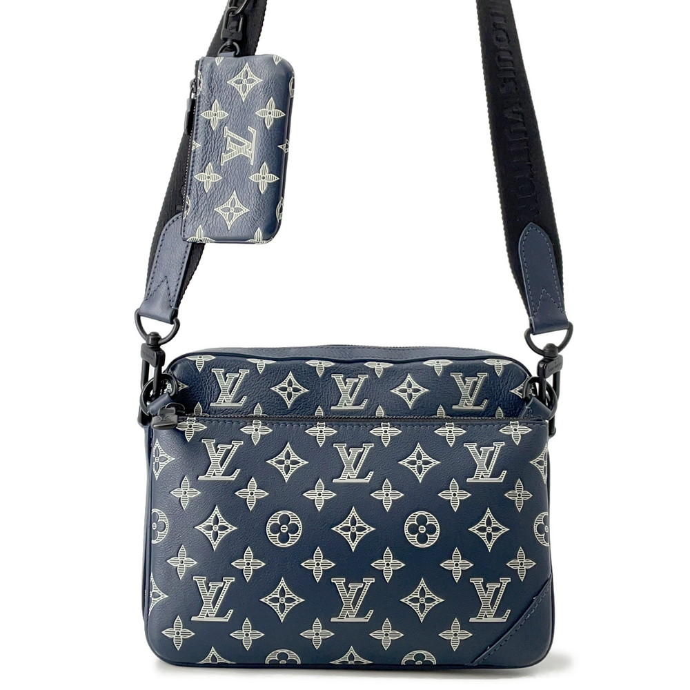 ルイヴィトン ショルダーバッグ モノグラム・シャドウ トリオ・メッセンジャー M24753 LOUIS VUITTON 【安心保証】 【中古】 ルイヴィトン モノグラム バッグ メンズ LOUIS VUITTON BAG