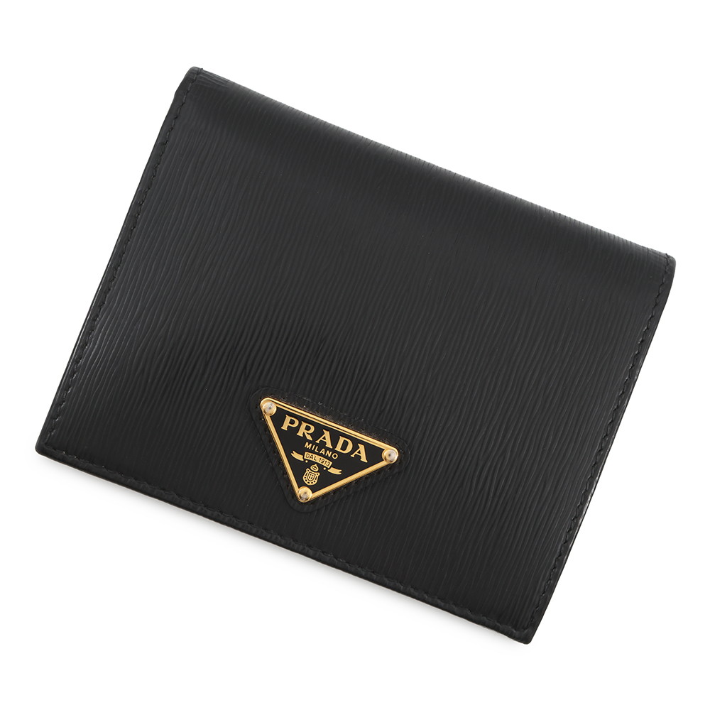 楽天市場】プラダ PRADA 財布 三角ロゴ ブラックxシルバー レザーx