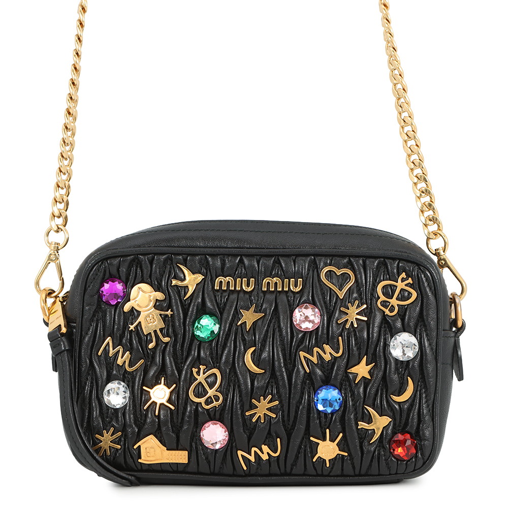 楽天市場】【美品】ミュウミュウ【MIUMIU】キルティングレザー