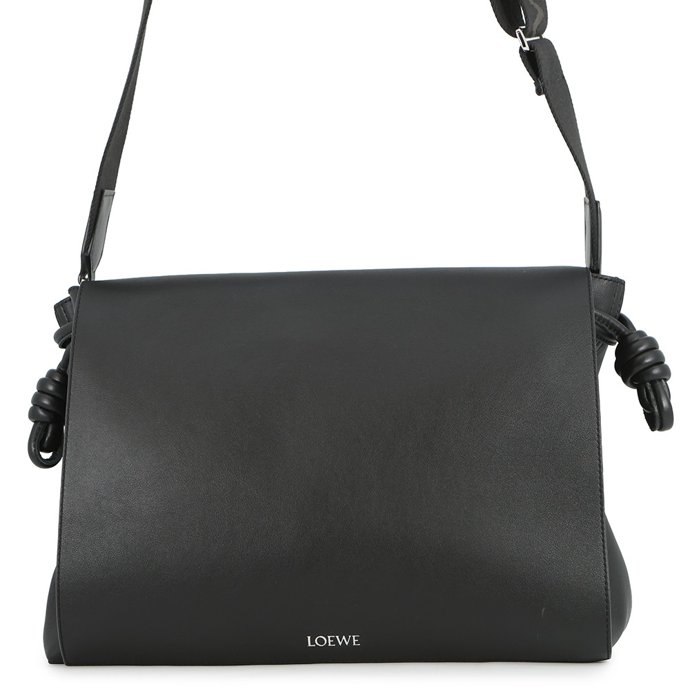 ロエベ ショルダーバッグ フラメンコ サッチェル レザー B411FSAX04 LOEWE メンズ 2way 黒 【安心保証】 【中古】 ロエベ バッグ メンズ LOEWE BAG