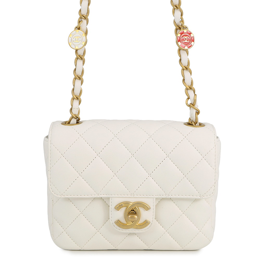 楽天市場】シャネル バッグ チェーン ショルダーバッグ ホワイト 白