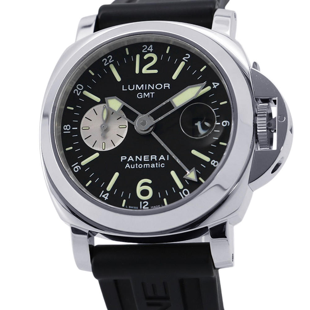 パネライ ルミノールGMT M番 PAM00088 PANERAI 腕時計 黒文字盤 【安心保証】 【中古】 パネライ ルミノール PANERAI パネライ 中古