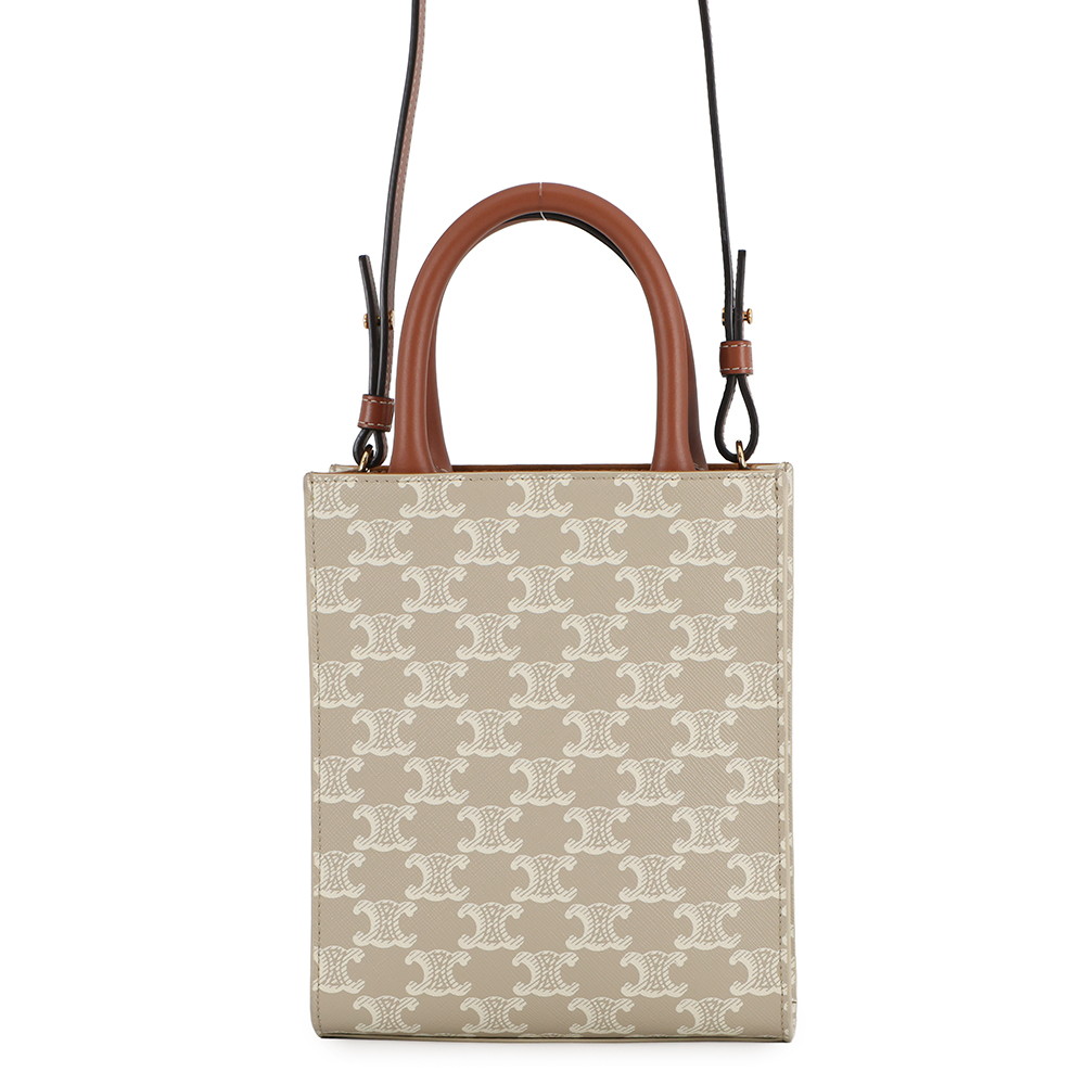 セリーヌ ハンドバッグ トリオンフ ミニ バーティカル カバ 194372 PVC/レザー CELINE 2wayショルダーバッグ 【中古】 セリーヌ バッグ CELINE BAG