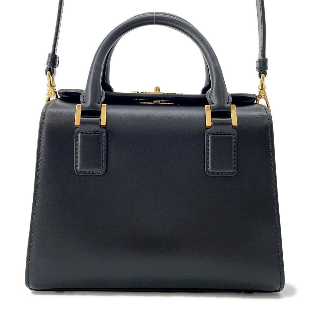 ディオール ハンドバッグ スモール ボストンバッグ ボックス レザー M8671UBEQ Christian Dior 2way 黒 【中古】 クリスチャン・ディオール バッグ レディース Christian Dior BAG