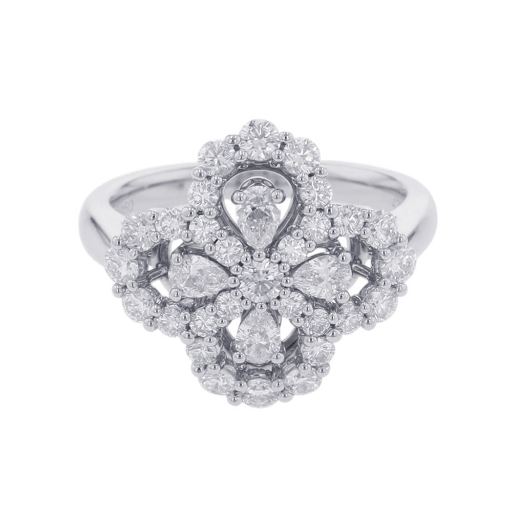 ハリーウィンストン リング ミニループ・フルモチーフ・リング ダイヤ 33P 計約1.08ct Pt950 サイズ約9号 FRDPRP1ML4C 指輪 【安心保証】 【中古】 ハリーウィンストン ループ・コレクション ダイヤモンド HARRY WINSTON プラチナ 中古