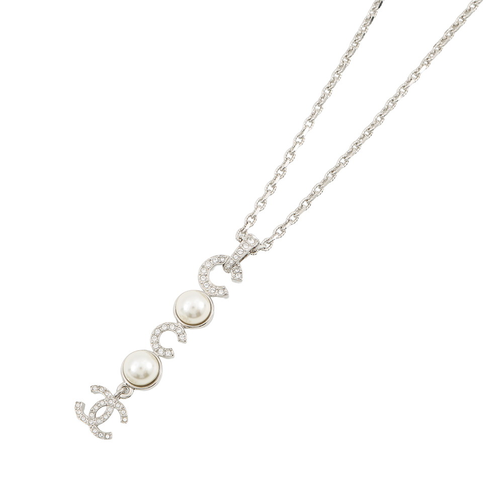 シャネル ネックレス ココマーク フェイクパール ラインストーン I25S ABF722 CHANEL アクセサリー 【中古】 シャネル ネックレス CHANEL NECKLACE