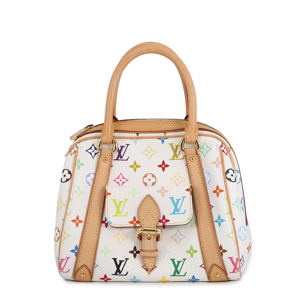 【半期決算大売り出し執り行なう中】 ルイヴィトン ハンドバック モノグラム・マルチ色つや LV × TM プリシラ M40096 ヴィトン 御徒面子 白 白いこと 村上隆 共同研究 【安全性のある引き受ける】 【中古】 ルイ・ヴィトン モノグラム ルイ ヴィトン 御徒面子 レディース LOUIS VUITTON BAG