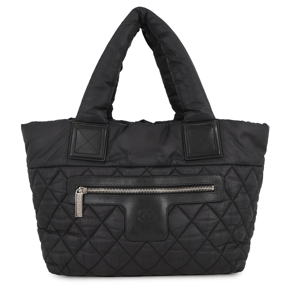 シャネル トートバッグ コココクーン ココマーク マトラッセ スモール PM ナイロン A48610 CHANEL 黒 【安心保証】 【中古】 シャネル バッグ レディース CHANEL BAG