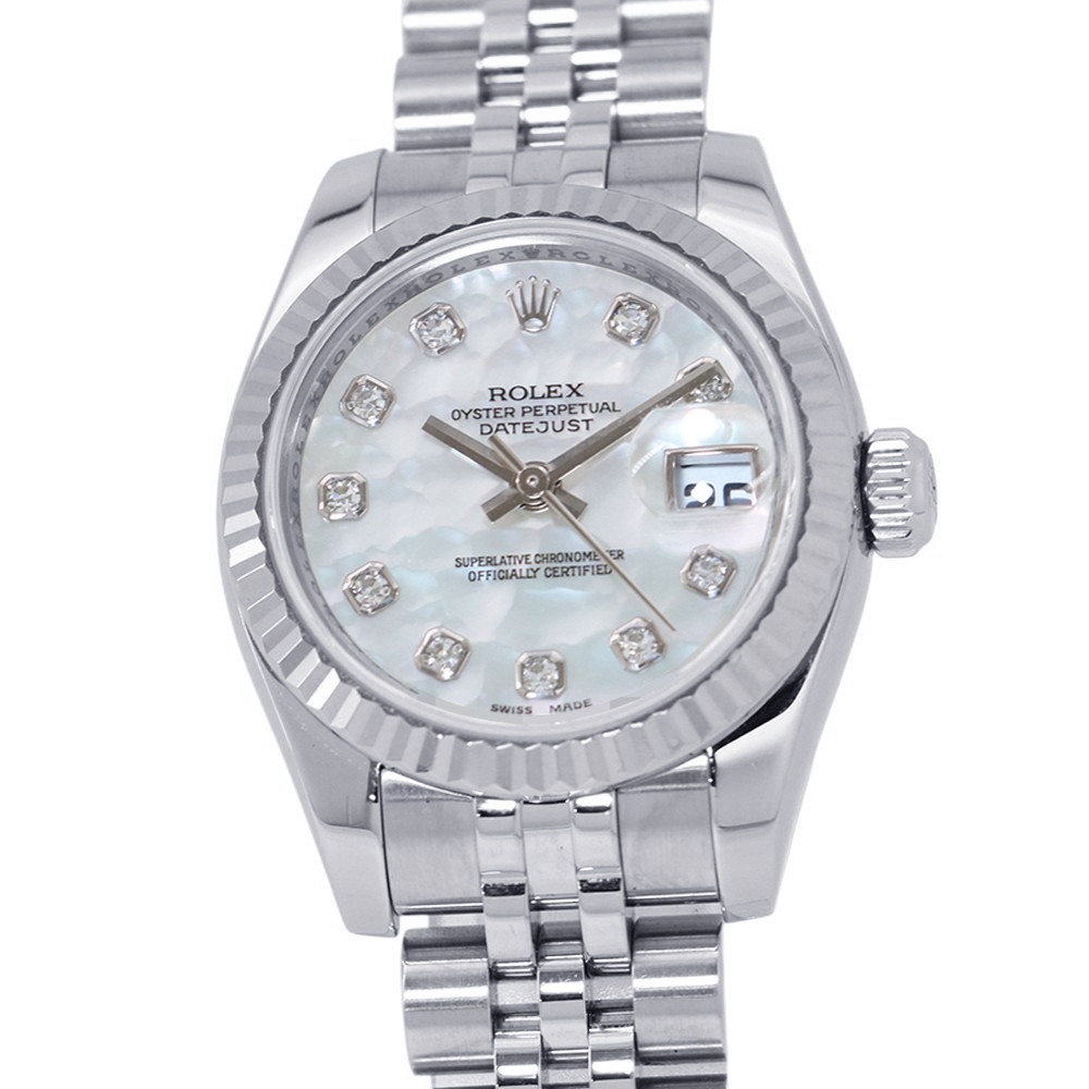 ロレックス デイトジャスト Z番 179174NG ROLEX 腕時計 ホワイトシェル文字盤 【安心保証】 【中古】 ロレックス デイトジャスト ROLEX ロレックス 中古