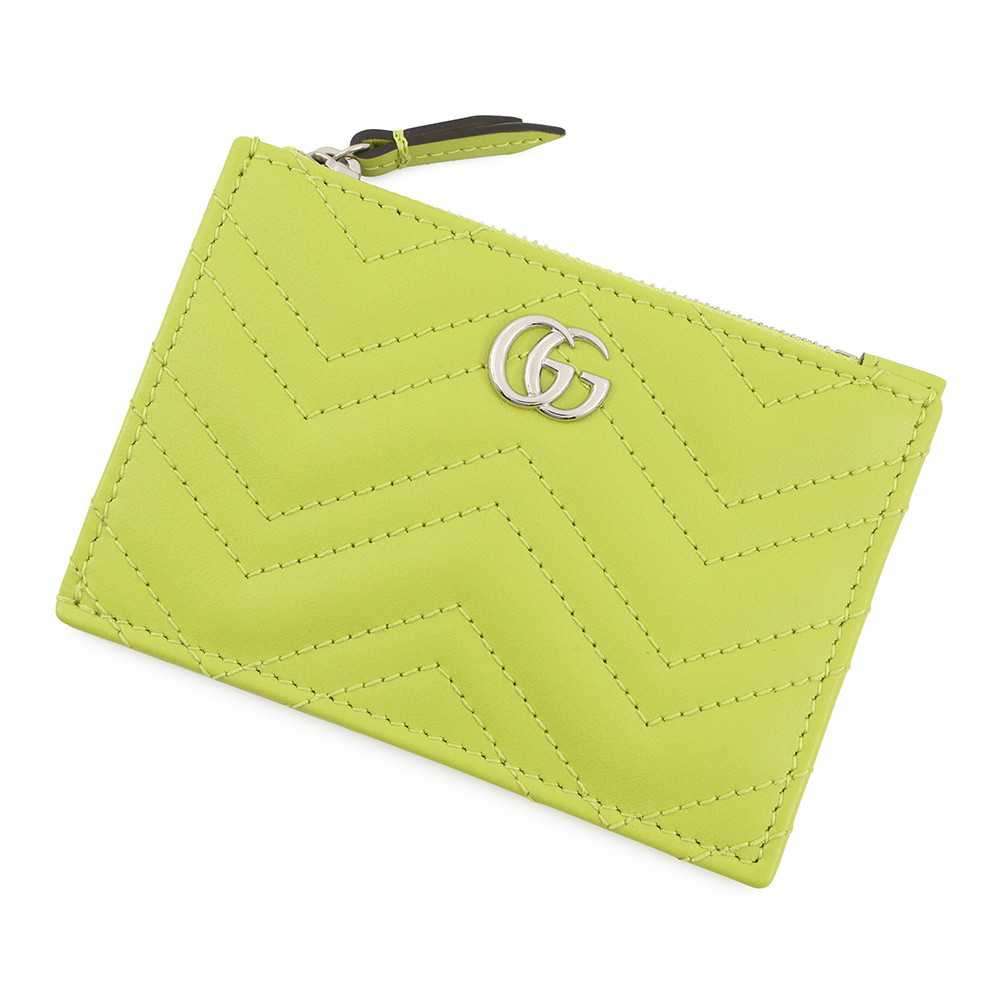 グッチ キーケース GGマーモント ダブルG 837747 GUCCI シェブロン キルティング カードケース 【中古】 グッチ キーケース GUCCI|ギャラリーレア店
