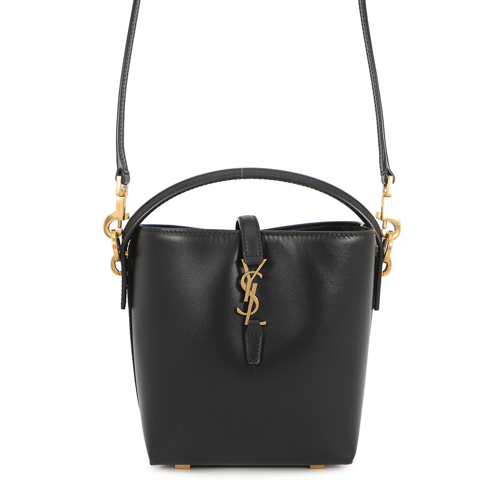 サンローランパリ ハンドバッグ LE 37 ミニ バケットバッグ カーフレザー 765870 SAINT LAURENT PARIS 黒 2way 【安心保証】 【中古】 サンローランパリ バッグ SAINT LAURENT PARIS BAG