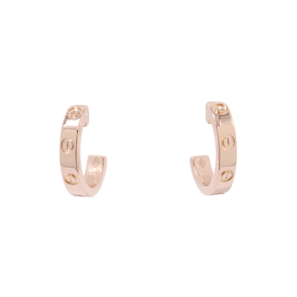 カルティエ ピアス ミニラブ フープ ピアス スモールモデル SM K18PGピンクゴールド B8029000 Cartier ジュエリー 【安心保証】 【中古】 カルティエ ピアス Cartier 中古