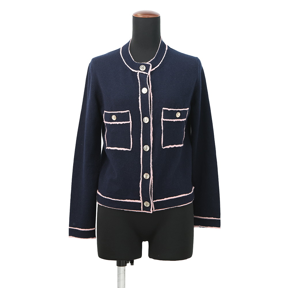 シャネル ジレー No5名取り草 否色合いジレー カシミール レディース大いさ36 P70793 CHANEL トップス 【中古】  シャネル ジレー レディース CHANEL
