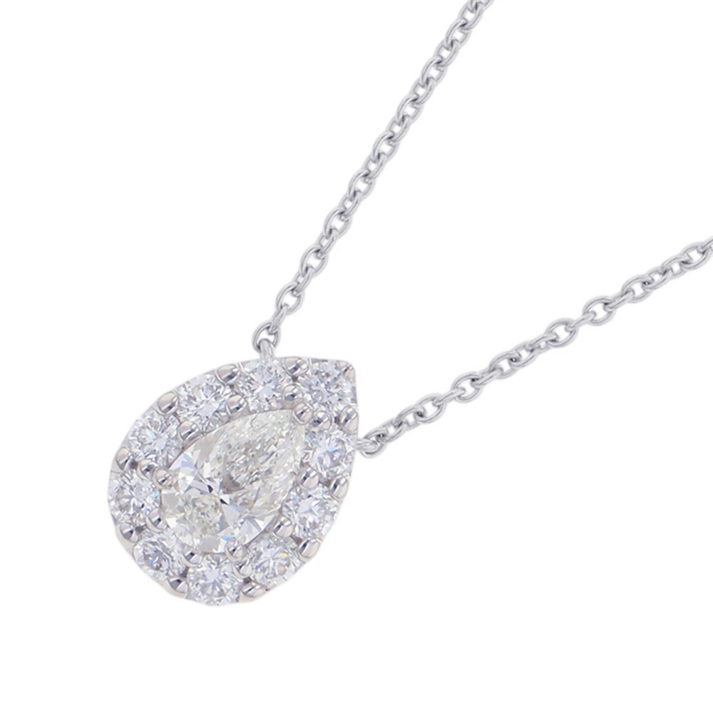 グラフ ネックレス アイコン ペアシェイプ ダイヤモンド ペンダント RGP707 ダイヤ 中石0.53ct K18WGホワイトゴールド 【安心保証】 【中古】 グラフ アイコン コレクション ダイヤモンド ペアシェイプ GRAFF 中古