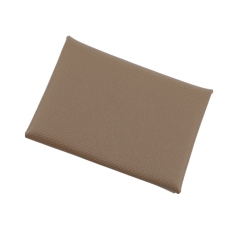 エルメス コインケース カルヴィ 二人組 エトゥープ/しろがね色金具 エプソン K目じるし 銭入れ エルメス 銭入れ エルメス 御釣り入れ HERMES WALLET