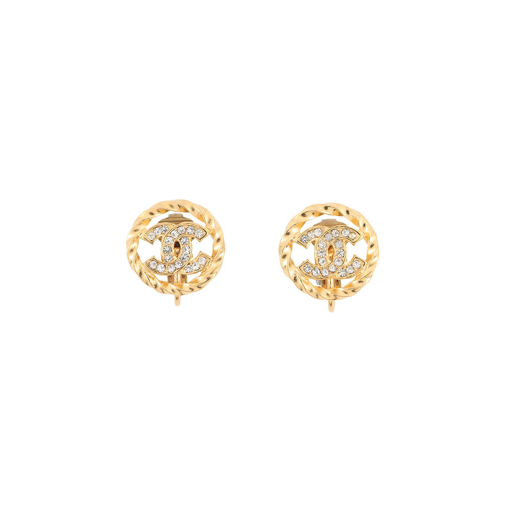 シャネル イヤリング ココマーク ヴィンテージ ラインストーン CHANEL アクセサリー 【安心保証】 【中古】 シャネル イヤリング CHANEL