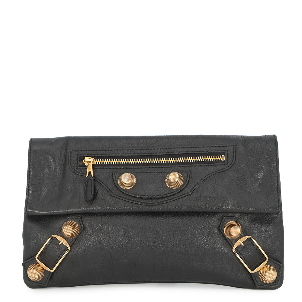 バレンシアガ クラッチバッグ ジャイアント エンベロープ レザー 186182 BALENCIAGA バッグ 黒 【安心保証】 【中古】 バレンシアガ バッグ レディース BALENCIAGA BAG