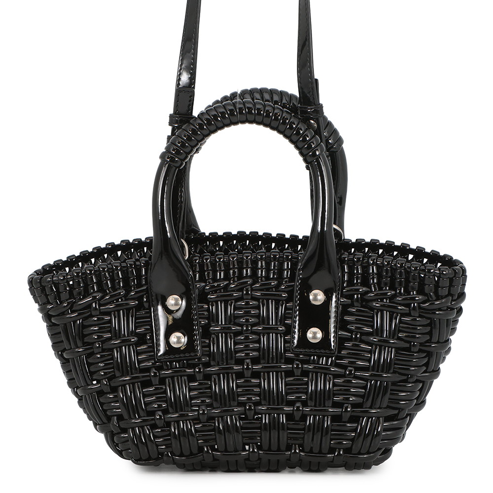 バレンシアガ ハンドバッグ ビストロXXS パテント 678028 BALENCIAGA 2wayショルダーバッグ 黒 【安心保証】 【中古】 バレンシアガ バッグ BALENCIAGA BAG