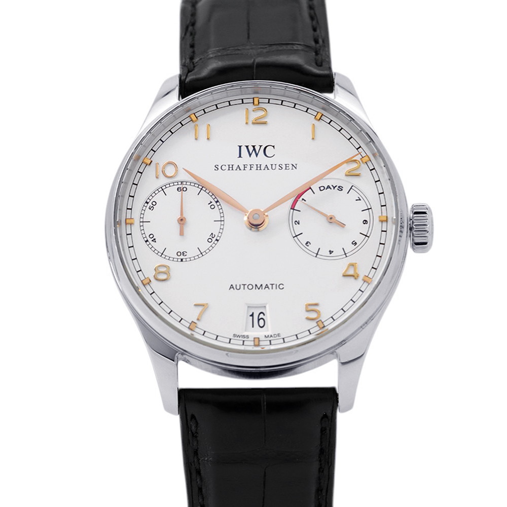 IWC ポルトギーゼ・オートマティック IW500114 腕時計 シルバー文字盤 【安心保証】 【中古】 IWC ポルトギーゼ・オートマティック IWC 中古