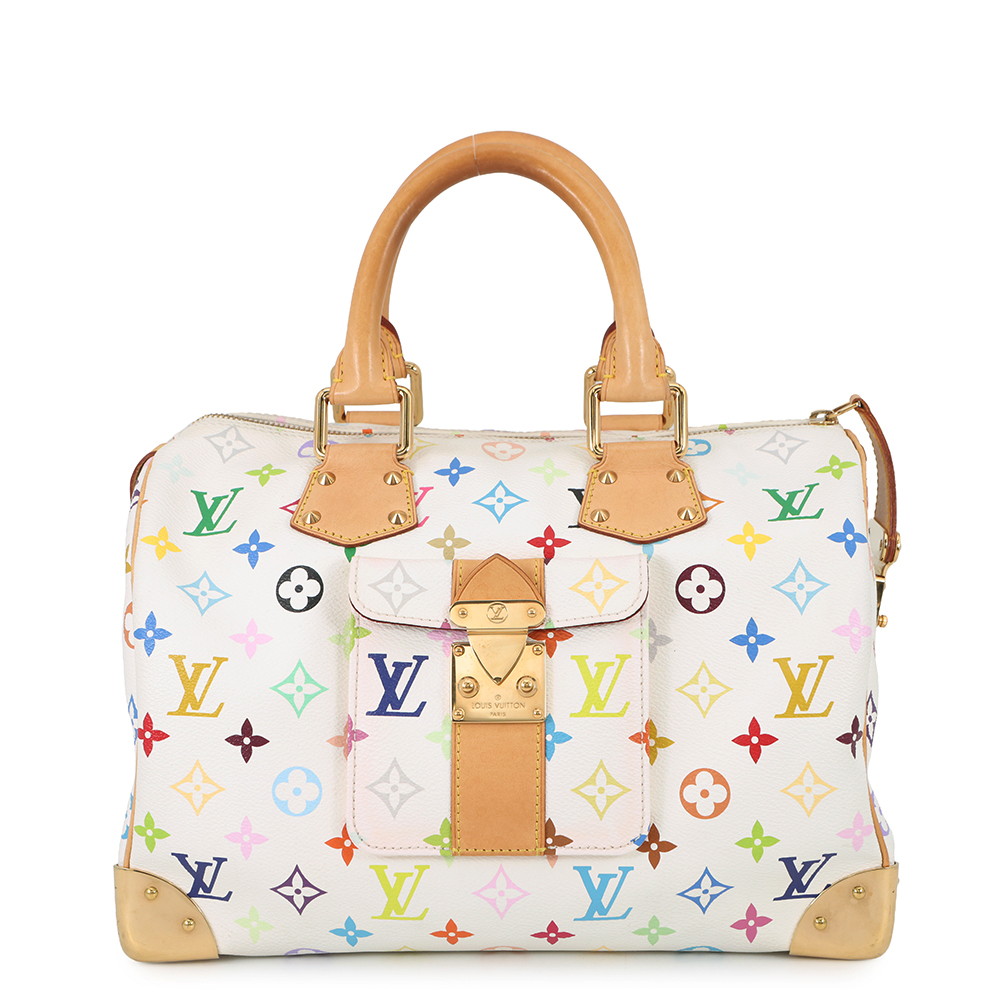 ルイヴィトン ハンドバッグ モノグラム・マルチカラー スピーディ30 M92643 LOUIS VUITTON ヴィトン バッグ 白 【安心保証】 【中古】 ルイ・ヴィトン モノグラム ルイ ヴィトン バッグ ルイ ヴィトン LOUIS VUITTON BAG
