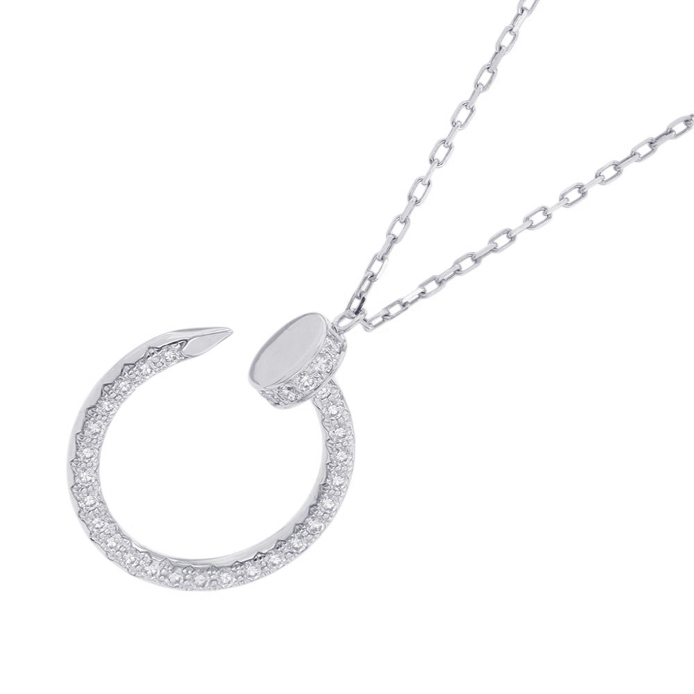 カルティエ ネックレス ジュスト アン クル ネックレス ダイヤモンド 36P 計0.38ct K18WGホワイトゴールド B7224897 ペンダント 【安心保証】 【中古】 カルティエ ジュスト アンクル ダイヤモンド Cartier 中古