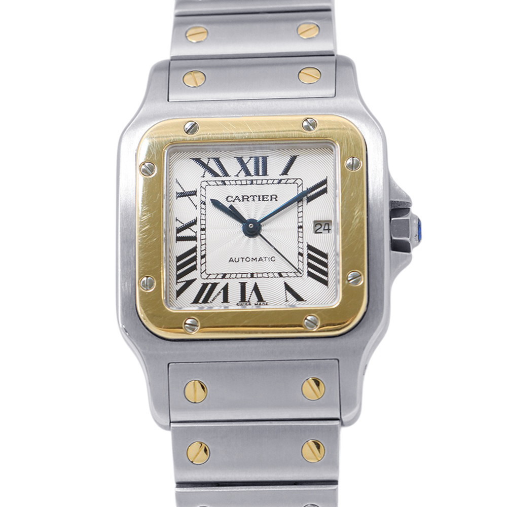 カルティエ サントスガルベ LM W20058C4 Cartier 腕時計 シルバー文字盤 【安心保証】 【中古】 カルティエ サントスガルベ Cartier カルティエ 中古