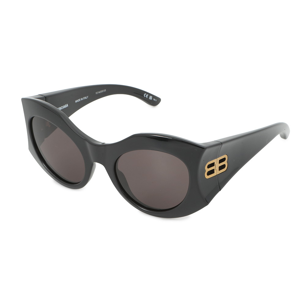 バレンシアガ サングラス アワーグラス ラウンド 56□24 130 725172 BALENCIAGA アイウェア 黒 【中古】 バレンシアガ サングラス BALENCIAGA SUNGLASSES