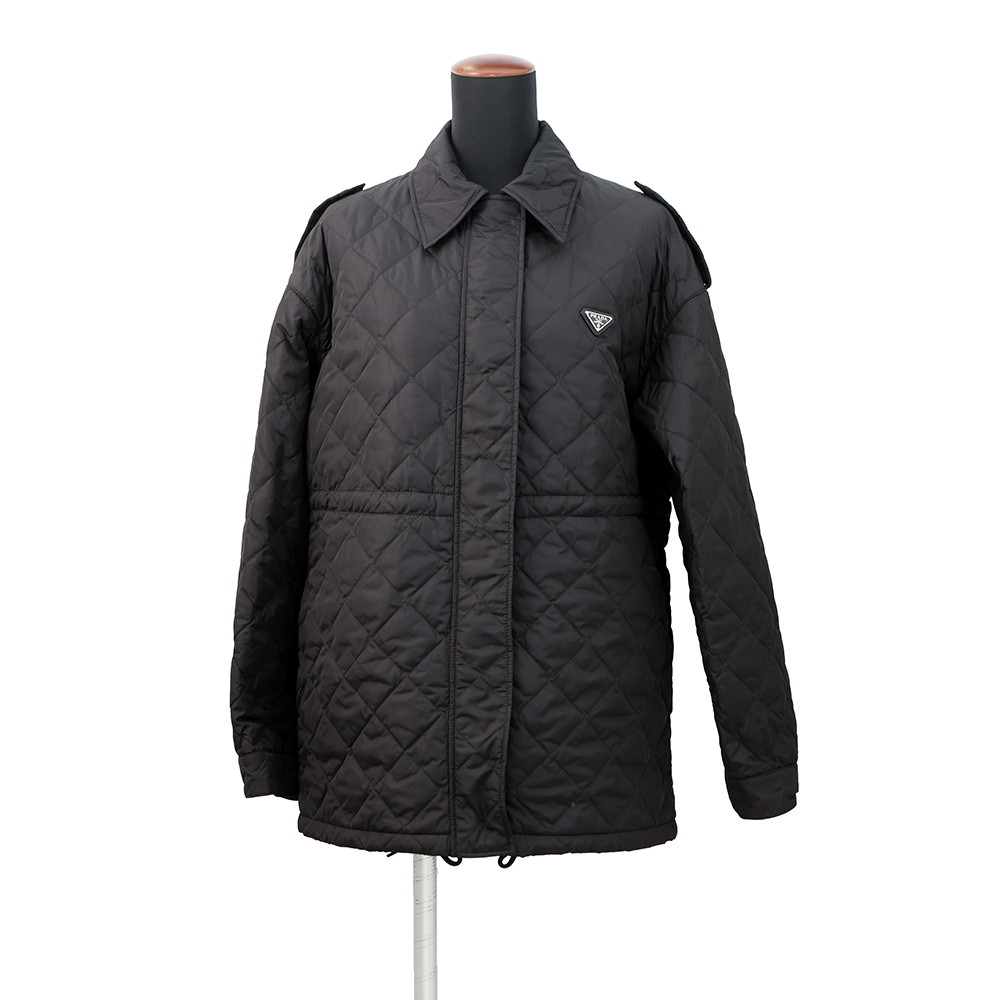 プラダ ジャケット ライトウェイト Re-Nylon ブルゾンジャケット レディースサイズ36 29T261 PRADA アウター 黒 【安心保証】 【中古】 プラダ ジャケット レディース PRADA