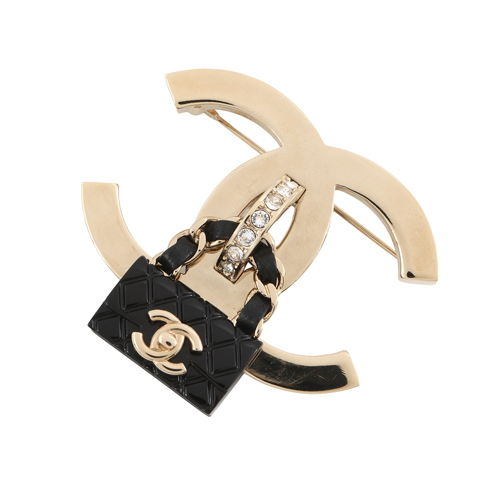 シャネル ブローチ ココマーク バッグモチーフ ラインストーン B23C CHANEL アクセサリー 【安心保証】 【中古】 シャネル ブローチ レディース CHANEL