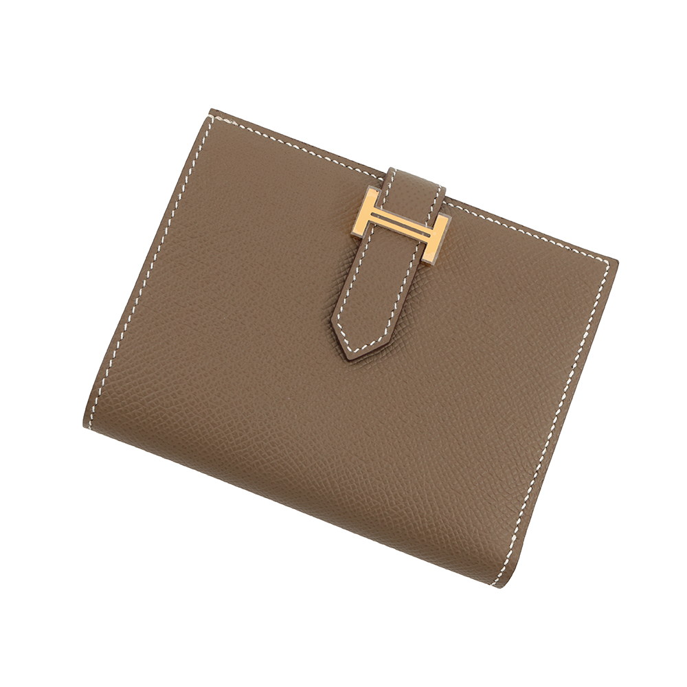 エルメス 二つ折り財布 ベアンコンパクト エトゥープ/ゴールド金具 エプソン B刻印 財布 【中古】 エルメス 財布 エルメス HERMES WALLET 231,800円