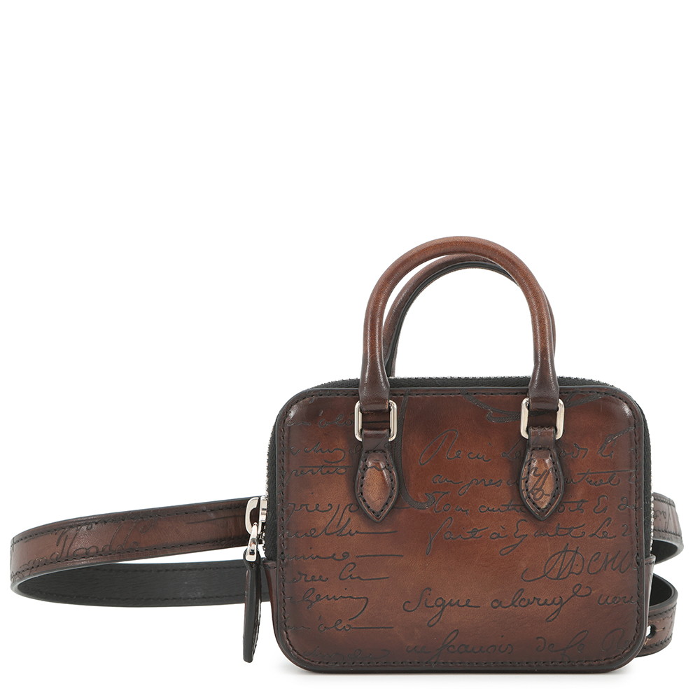 ベルルッティ ボディバッグ アンジュール ナノ スクリット スワイプ レザーポーチ レザー Berluti 【安心保証】 【中古】 ベルルッティ バッグ メンズ Berluti BAG