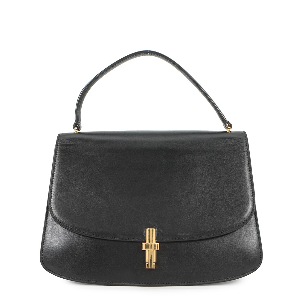 ザ ロウ ハンドバッグ ソフィア10 レザー W1446 THE ROW 黒 【安心保証】 【中古】 ザ ロウ バッグ THE ROW BAG