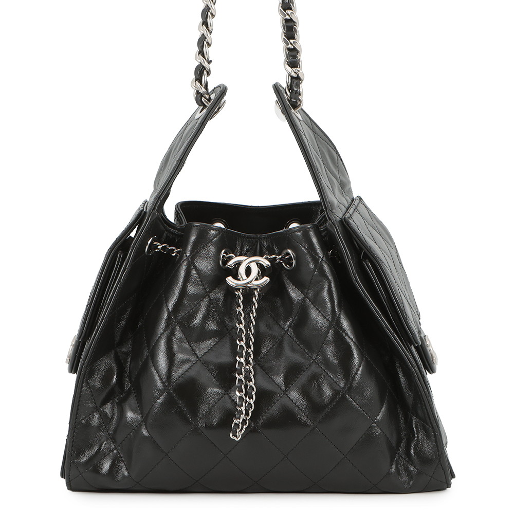 シャネル チェーンショルダーバッグ ココマーク CHANEL 25 スモール シャイニークランプルカーフスキンAS5293 黒 シャネル バッグ レディース CHANEL BAG