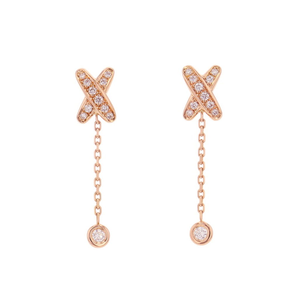 ショーメ ピアス ジュ ドゥ リアン ピアス ダイヤモンド K18PGピンクゴールド 082226 Chaumet Jeux de Liens 【安心保証】 【中古】 ショーメ リアン コレクション ダイヤモンド Jeux de Liens CHAUMET 中古
