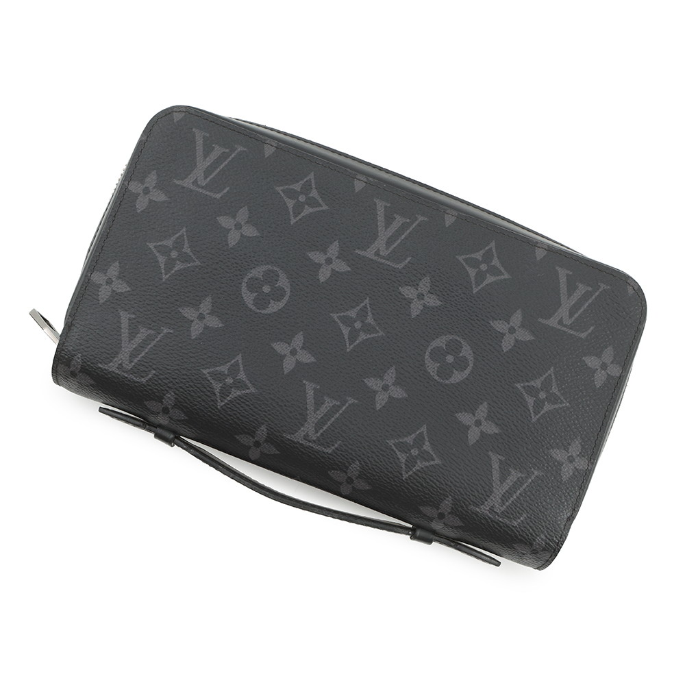 ルイヴィトン 長銭入れ モノグラム・エクリプス ジッピーXL M61698 LOUIS VUITTON ヴィトン 銭入れ メンズ 黒 黒いこと 【安全性のある引き請ける】 【中古】 ルイ・ヴィトン 銭入れ ルイ ヴィトン LOUIS VUITTON