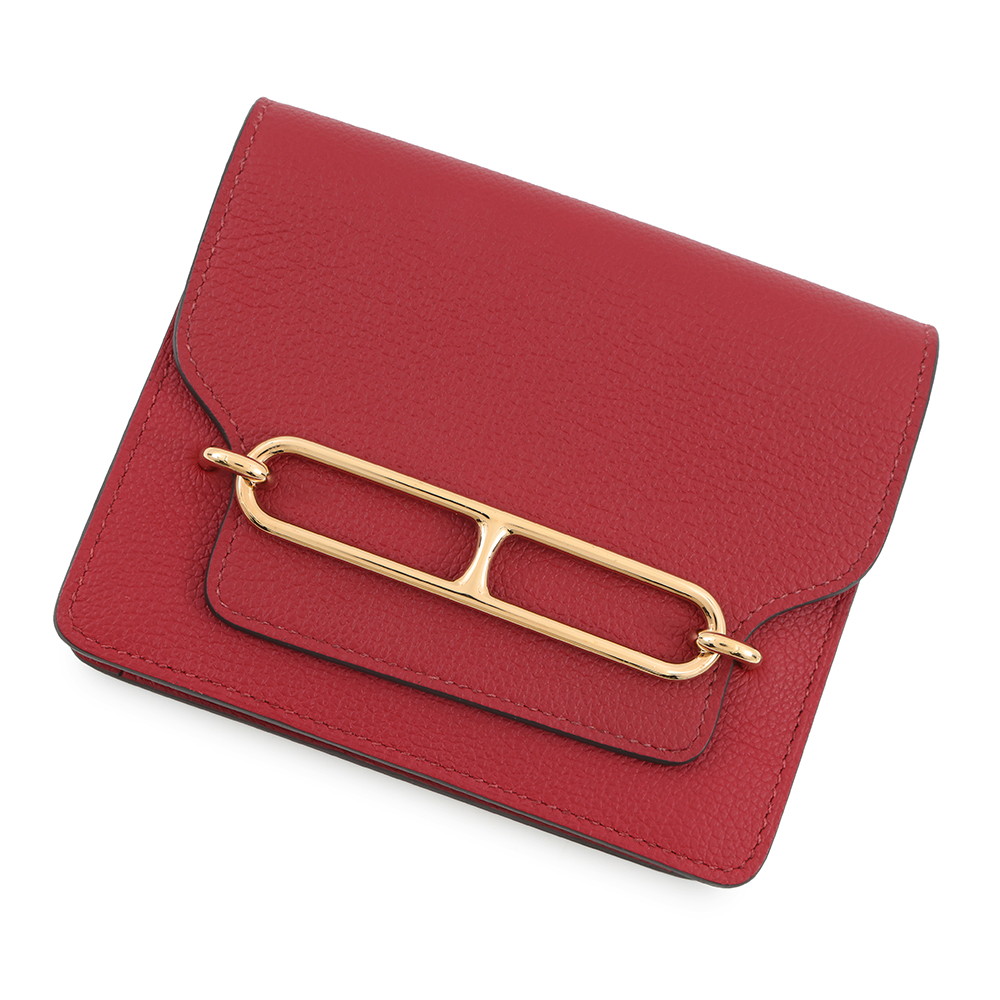 エルメス 金入れ ロウリス ルリ か細い ルージュアッシュ/ゴールド金具 エバーカラー B目じるし HERMES 金入れ 【楽になること引きうける】 【中古】 エルメス 金入れ エルメス HERMES WALLET
