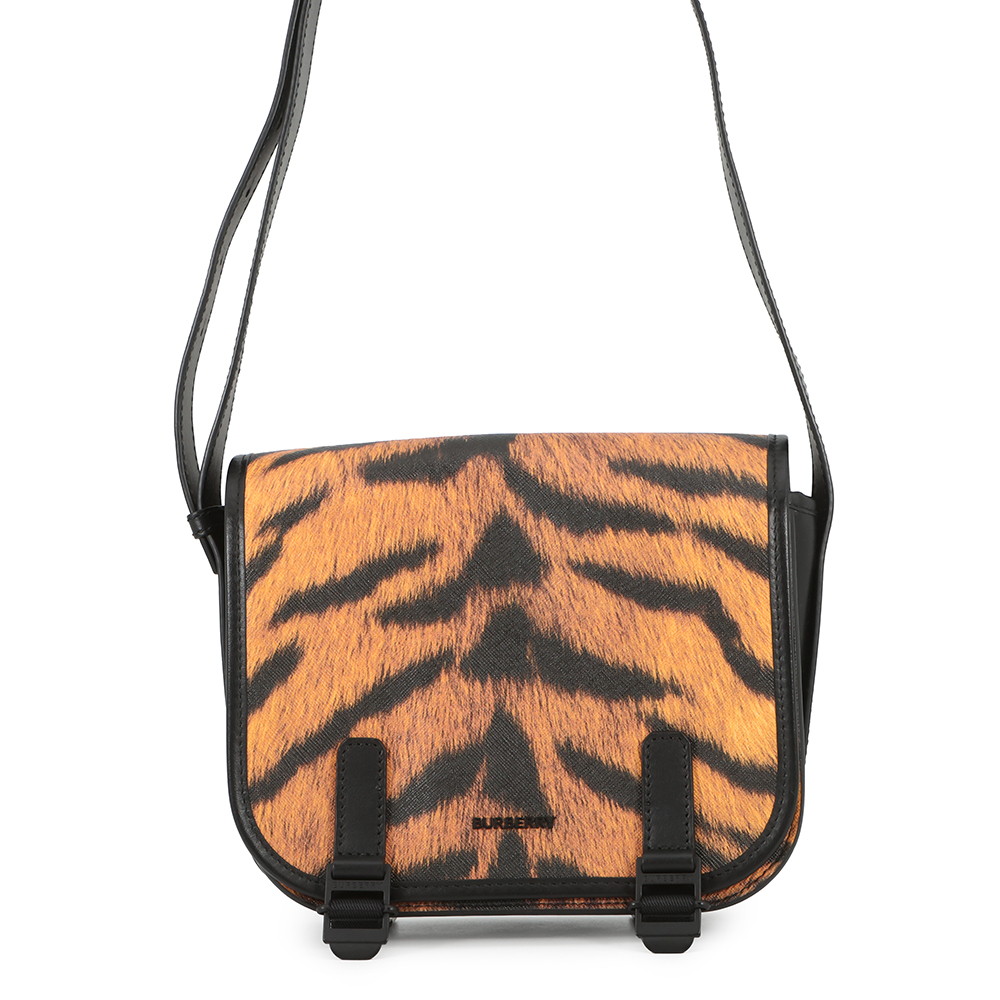 バーバリー ショルダーバッグ レオパード PVC レザー 8050873 BURBERRY 黒 【安心保証】 【中古】 バーバリー バッグ BURBERRY BAG｜ギャラリーレア店