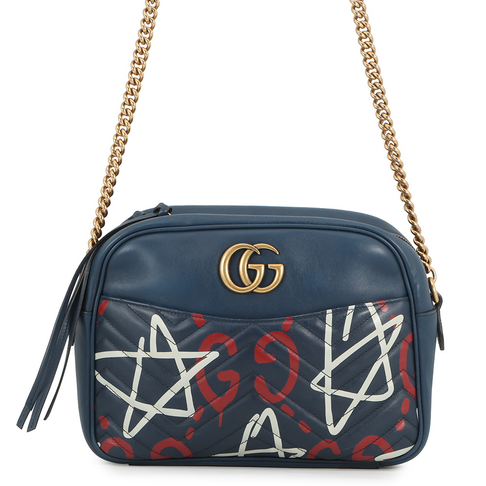 グッチ ショルダーバッグ GGマーモント ゴースト キルティング 443499 GUCCI アウトレット品 【安心保証】 【中古】 グッチ バッグ GUCCI BAG|ギャラリーレア店
