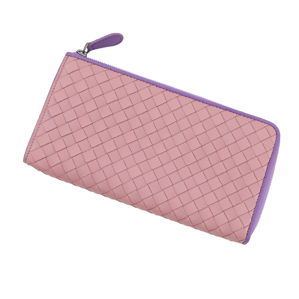 ボッテガヴェネタ 長紙入れ イントレチャート L字ラウンドジッパー なめし革 338137 BOTTEGA VENETA 紙入れ 【中古】 ボッテガヴェネタ 紙入れ ボッテガヴェネタ BOTTEGA VENETA WALLET