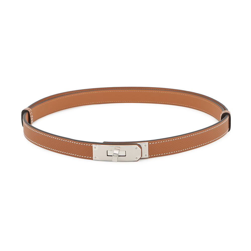 エルメス ケリー三尺帯 ゴールド/しろがね色金具 エプソン K目じるし HERMES べルト 【中古】 エルメス 三尺帯 エルメス HERMES