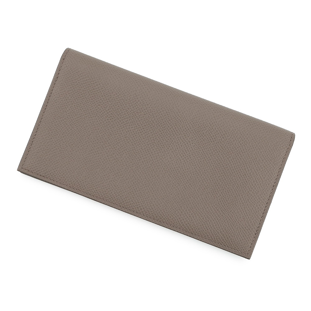 エルメス 二つ折り長札入れ シチズンツイル ロング  エタン/しろがね色金具 エプソン K目じるし メンズ エルメス 札入れ エルメス メンズ HERMES WALLET