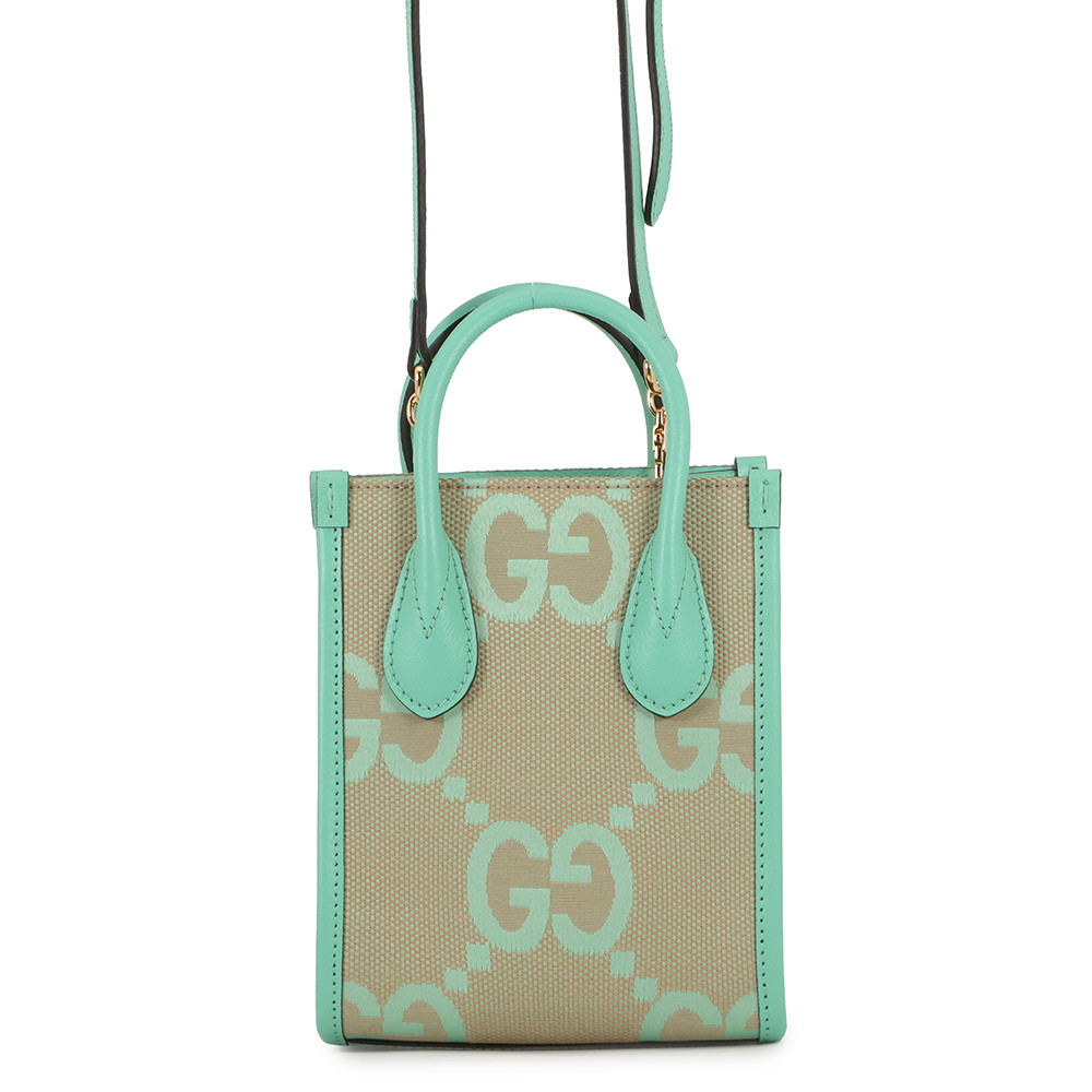 グッチ ハンドバッグ ジャンボGGキャンバス ミニトート 671628 GUCCI バッグ 2way ショルダー ミニバッグ 【安心保証】 【中古】 グッチ バッグ GUCCI BAG｜ギャラリーレア店