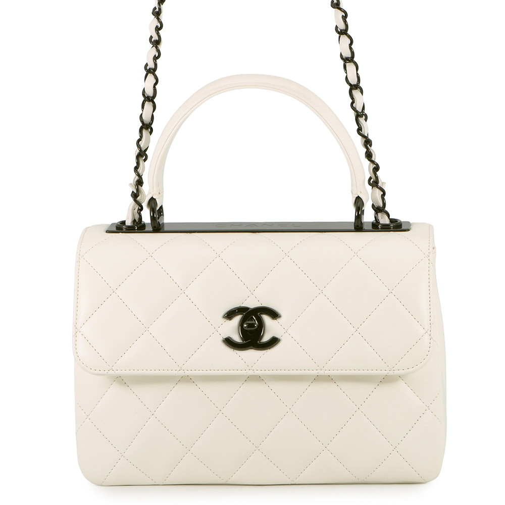 シャネル ハンドバッグ ココマーク マトラッセ トレンディCC A92236 CHANEL バッグ 2way チェーンショルダー 白 【安心保証】 【中古】 シャネル マトラッセ バッグ シャネル レディース CHANEL|ギャラリーレア店