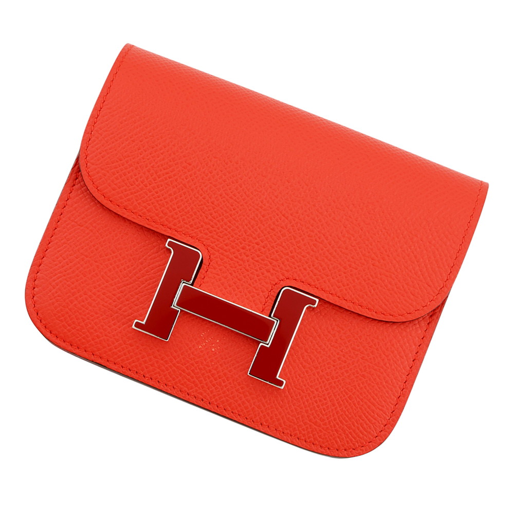 エルメス 金入れ コンスタンス か細い カプシーヌ/しろがね色金具 エプソン Z目じるし HERMES 金入れ 【楽になること引きうける】 【中古】 エルメス 金入れ エルメス HERMES WALLET