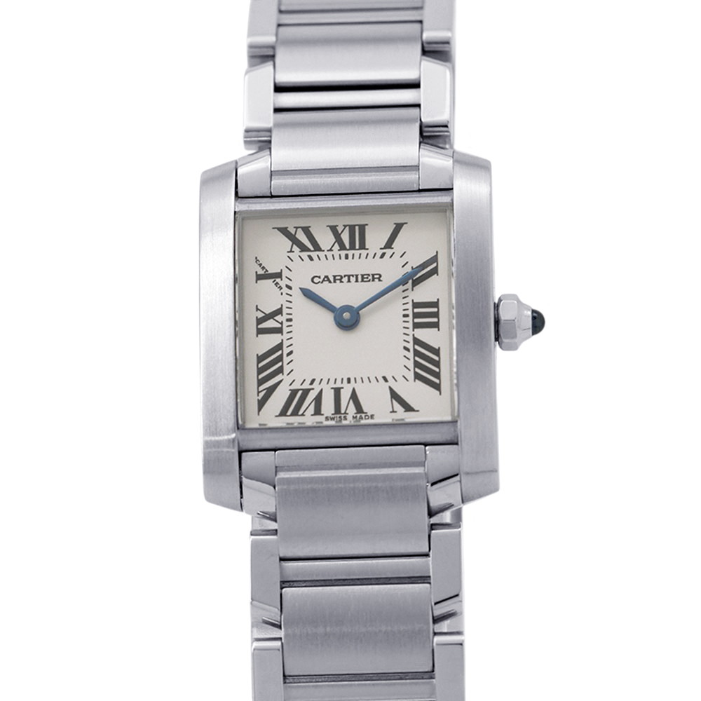 カルティエ 貯蔵タンク フランセーズ SM W51008Q3 Cartier ウォッチ 象牙色文字記号盤 石英 【楽になること引き受ける】 【中古】 カルティエ 貯蔵タンク Cartier カルティエ 中古